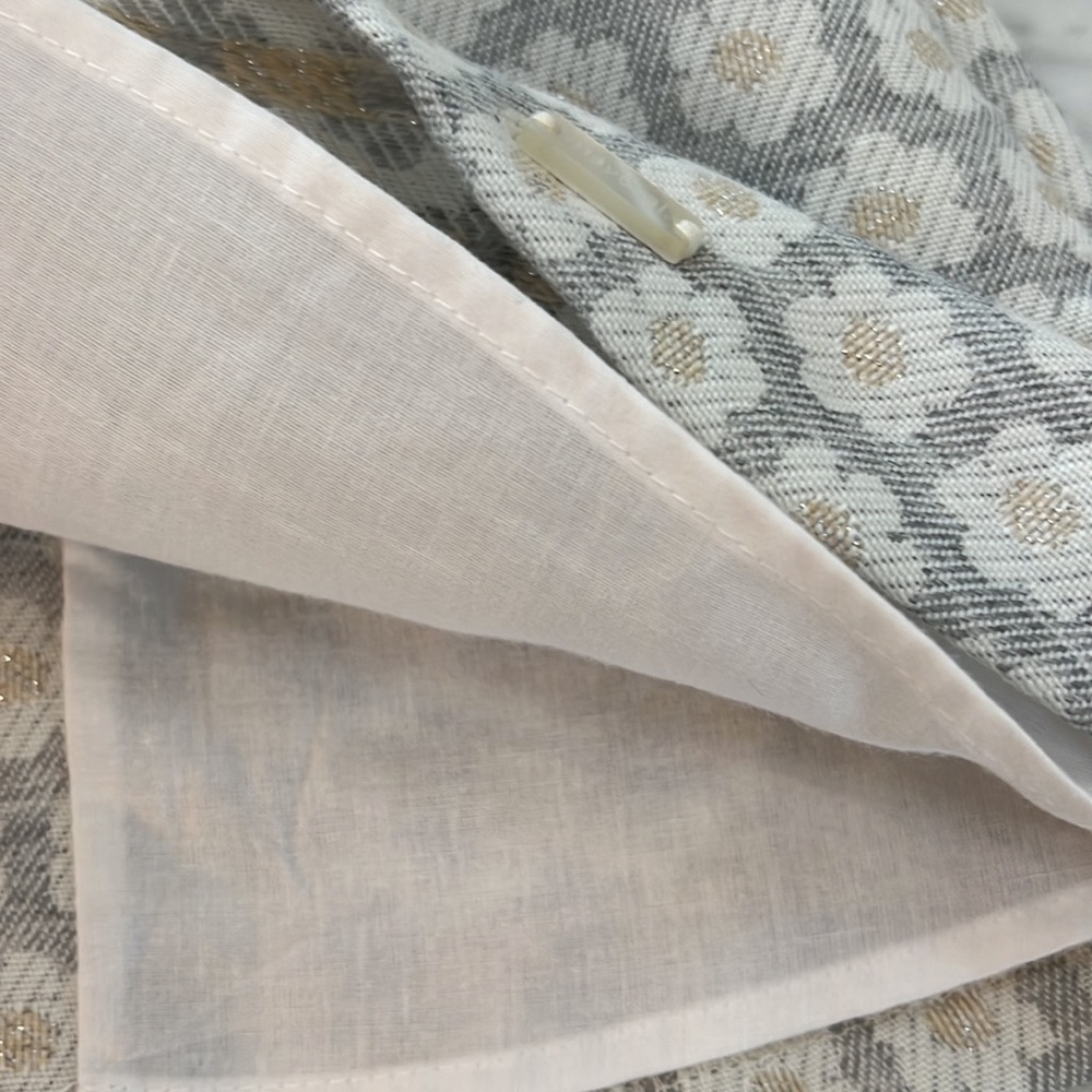 New Mayoral Baby Girls Daisy Jacquard Grey and Gold Metallic Party Holiday Dress - Picture 4 of 6